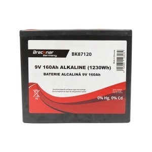 Baterie uscata alcalina 9V, 160Ah pentru gard electric Breckner Germany