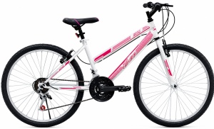 Bicicleta EROS 24 inch alb cu roz - Img 1