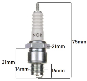 Bujie moto / scuter NGK BP7HS - Img 2