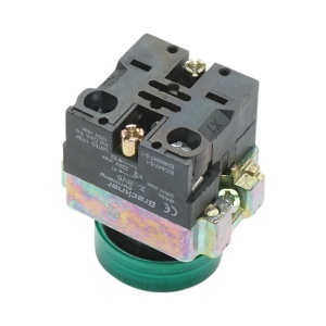 Buton indicator LED verde 220V LAY5 Breckner Germany - Img 4