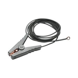 Cablu de racordare cu clema crocodil negru pentru gard electric