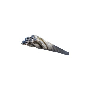 Cablu troliu otel 6x25 fi 13mm inima metalica batut 0,95Kg/1m, 600m/rola - Img 3