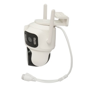 Camera de supraveghere 4 lentile, 3 obiective 12 MP, 2 CPU dual control, P2P WIFI 2.4GHz, PTZ cu senzor de miscare, night vision color, AI detectie umana si aplicatie iCSee - Img 3