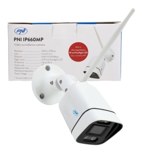 Camera supraveghere video PNI IP660MP 3MP, wireless, cu IP, de exterior si interior, doar pentru kit PNI House WiFi660 - Img 6