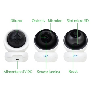 Camera supraveghere video PNI IP735 3Mp cu IP P2P PTZ wireless, slot card microSD, control din aplicatie - Img 8