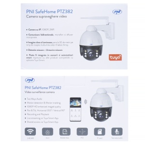 Camera supraveghere video PNI SafeHome PTZ382 1080P WiFi, control prin internet, aplicatie dedicata Tuya Smart, stand-alone, integrare in scenarii si automatizari smart cu alte produse compatibile Tuy - Img 6