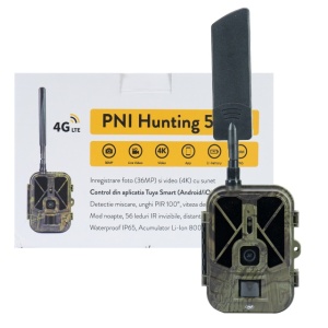 Camera vanatoare PNI Hunting 550C Internet 4G LTE, acces live si notificari prin aplicatia Tuya, acumulator reincarcabil inclus 8000 mAh - Img 2