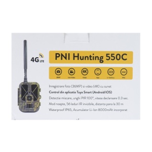 Camera vanatoare PNI Hunting 550C Internet 4G LTE, acces live si notificari prin aplicatia Tuya, acumulator reincarcabil inclus 8000 mAh - Img 5