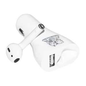 Casca bluetooth cu incarcare la priza auto tip bricheta - Img 1