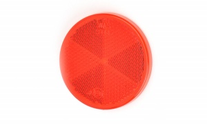 Catadioptru reflectorizant rotund rosu fi 61 mm