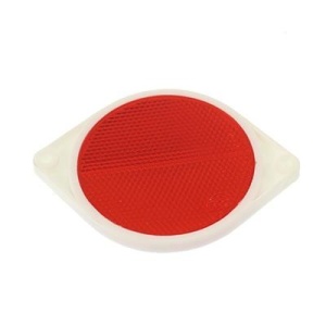 Catadioptru reflectorizant rotund rosu fi 80 mm