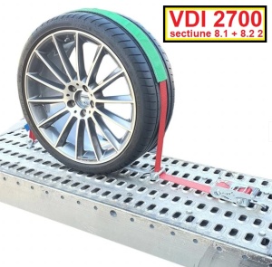 Chinga auto 2.8m - carlige rotative - (banda 5 cm) VDI 2700 PREMIUM