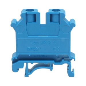 Clema de sir pe sina DIN 6mm² 57A 800V albastra UK6N Longroad