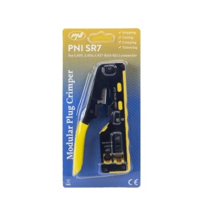 Cleste PNI SR7 pentru taiat, dezizolat cablu si sertizat mufe RJ12, RJ45 CAT5, CAT6, CAT7 CAT8 - Img 7