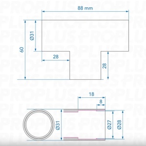 Conector conducta pentru apa tip T in blister - Img 5