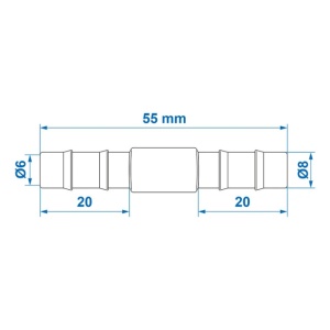 Conector drept apa 8mm 2 buc - Img 4