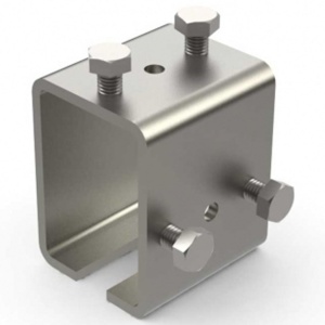 Conector metalic pentru sina poarta culisanta 41x48