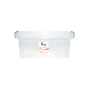 Cutie depozitare 7.5L cu capac din plastic, transparenta 220x340x140mm