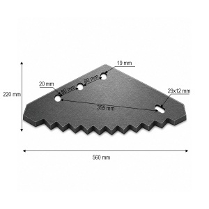 Cutit remorca tehnologica 560x222x6mm Faresin, Peecon, Unifeed, OMAS, Frasto, RMH cod OEM FM01134 - Img 3