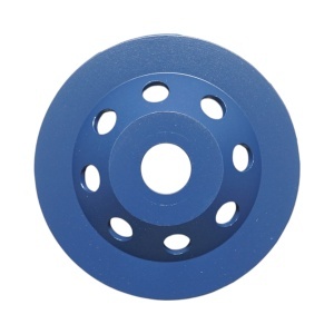 Disc diamantat segmentat tip cupa 125x22.23, dublu rand grosier, standard CONCRETE pentru slefuire beton, piatra, mozaic Breckner Germany - Img 2