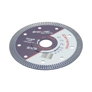 Disc diamantat turbo continuu 125x22.23mm, segment 10mm pentru gresie, faianta, ceramica dura Breckner Germany - Img 3