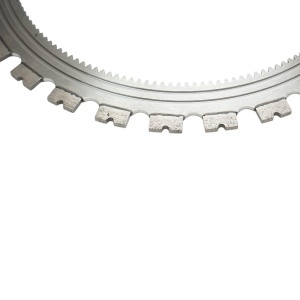Disc inelar diamantat segmentat 410mm, 30 dinti, caneluri interioare antrenare pentru masina de taiat beton Breckner Germany - Img 3