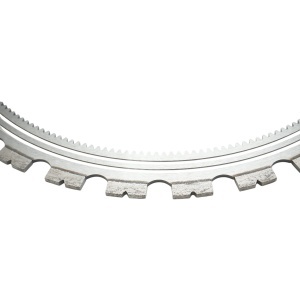 Disc inelar diamantat segmentat 510mm, 30 dinti, caneluri interioare cu rola antrenare pentru masina de taiat beton Breckner Germany - Img 3