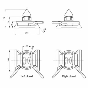 Dispozitiv fixare transcontainer twist lock DOVETAIL - Img 2