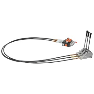 Distribuitor hidraulic cu 3 manete, lungime cablu 2.5m presiune 250 bar debit 40L/min Breckner Germany - Img 3