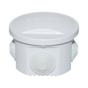Doza derivatie rotunda aparenta 4 intrari 80x50mm IP55