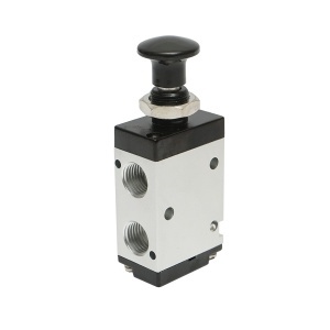 Electrovalva pneumatica cu maner 2 pozitii, 3 cai G 1/4 inch 3R210-08 - Img 4