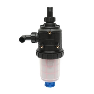 Filtru erbicidator transparent cu 2 site si valva autocuratare, racord 32mm