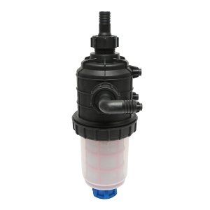Filtru erbicidator transparent cu 2 site si valva autocuratare, racord 25mm - Img 3