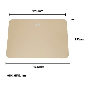 Geam 1220x755x4mm luneta sus cabina tronconica tip nou UTB U-650