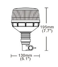 Girofar 8 LED-uri 12/24V SMD 3535, 24W - Img 2