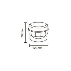 Girofar auto 12V/24V orange cu 12 LED-uri de 3W - Img 2