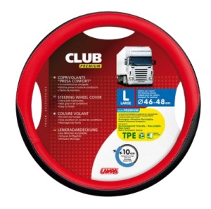 Husa volan Club Premium negru-rosu 46-48cm - Img 2