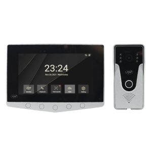 Interfon video PNI DF780 cu 1 monitor, ecran 7 inch 1080p, slot card, IP65, comanda 2 porti, inregistrare miscare eveniment,comexiune maxim 4 monitoare, 2 unitati externe si 2 camere CCTV - Img 5