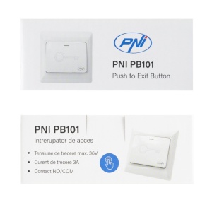 Intrerupator de acces incastrabil PNI PB101, contact iesire NO/COM, max. 36V 3A, alb - Img 7