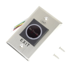 Intrerupator de acces incastrabil PNI PB103, fara atingere, NO/NC/COM, 12V/24V DC, LED stare, metalic, 5 fire - Img 8