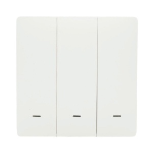 Intrerupator inteligent smart Wi-Fi triplu alb incastrat 100-240V, 10A, 2200W, aplicatie Tuya Smart Life, compatibil Alexa si Google Home 86x86x33mm - Img 2
