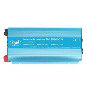 Invertor de tensiune PNI SP2000W cu sinusoida pura, intrare 12V DC, iesire 230V AC, putere 2000W - Img 3