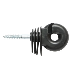 Izolator inelar compact negru fi 6mm 90x40mm gard electric Thor