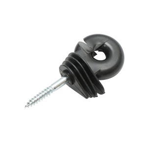 Izolator inelar compact negru fi 6mm 90x40mm gard electric Thor - Img 2