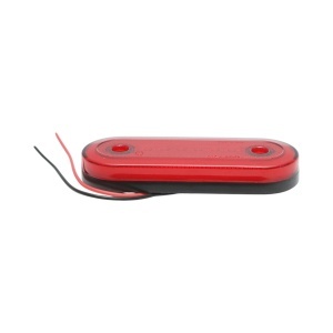 Lampa gabarit laterala ovala LED NEON 12V-24V rosie 24 LED-uri 115x44x16mm Breckner Germany - Img 5
