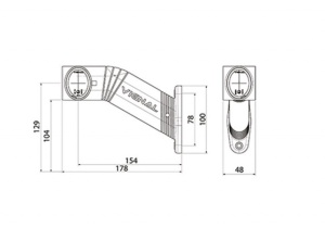Lampa gabarit LED 3 culori dreapta VIGNAL - Img 2