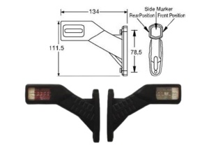 Lampa gabarit LED 3 CULORI STANGA - Img 2