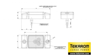 Lampa pozitie dreptunghiulara portocalie HORPOL - Img 2