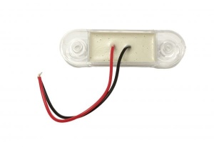 Lampa pozitie-strobo ovala alba 9 leduri 24V - Img 3