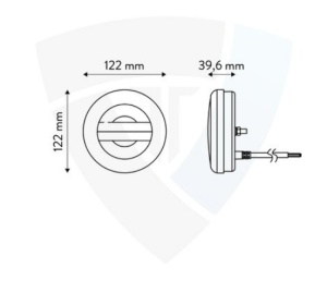 Lampă spate 10-30V, rotundă, 3 funcții - Img 2